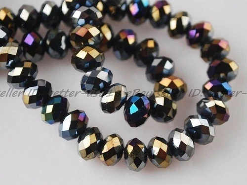 Wholesale Quality Czech Crystal Faceted Rondelle Spacer Beads 4MM 6MM 8MM 10MM - Picture 21 of 101