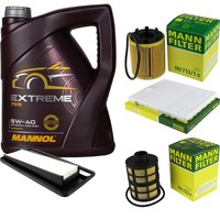 Mann Inspektionspaket 5L Mannol Extreme 5W-40 FüR Opel Agila (A) 1.3 Cdti Suzuki