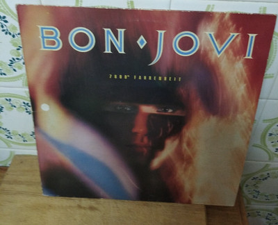 BON JOVI 7800° Fahrenheit MEGA RARE 1985 GREECE LP VINYL HARD HEAVY  WHITE LABEL