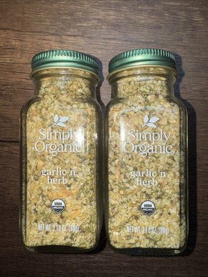 Simply Organic Garlic  n Herb, 3.10oz, 2-Pack