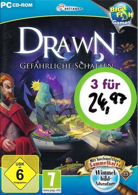 DRAWN - GEFÄHRLICHE SCHATTEN - Astragon - PC CD-ROM mit Sammelkarte - USK ab 6 -