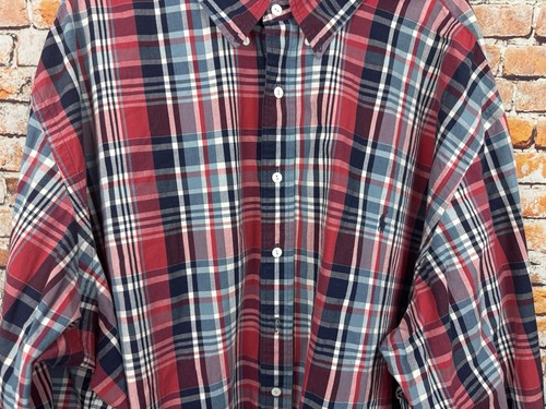 Vintage Ralph Lauren klassische Passform Madras kariertes lässiges Button-Down-Hemd 5XB groß - Bild 5 von 11
