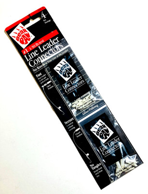  2-Packs SIZE #1 (Fits 1 to 50-lb Test) Bear Paw NO KNOTS Line-Leader Connectors