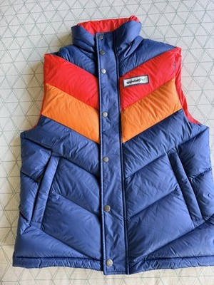 Snowbird Vintage Blue, Orange Vest Small Men's Puffer
