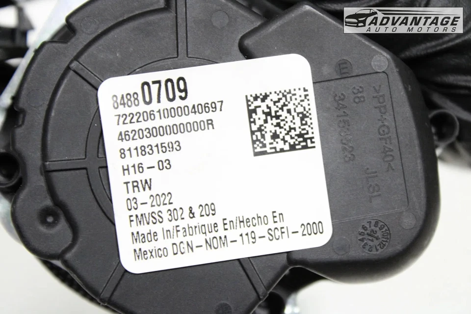 Cinturón de seguridad trasero derecho Chevrolet Camaro LS 2020-2022 SEGUNDA FILA 84880709 OEM Foto 4 de 4