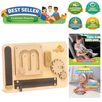 Montessori Busy Board for Toddlers - 10 Engaging Activities for Ages 1-3
