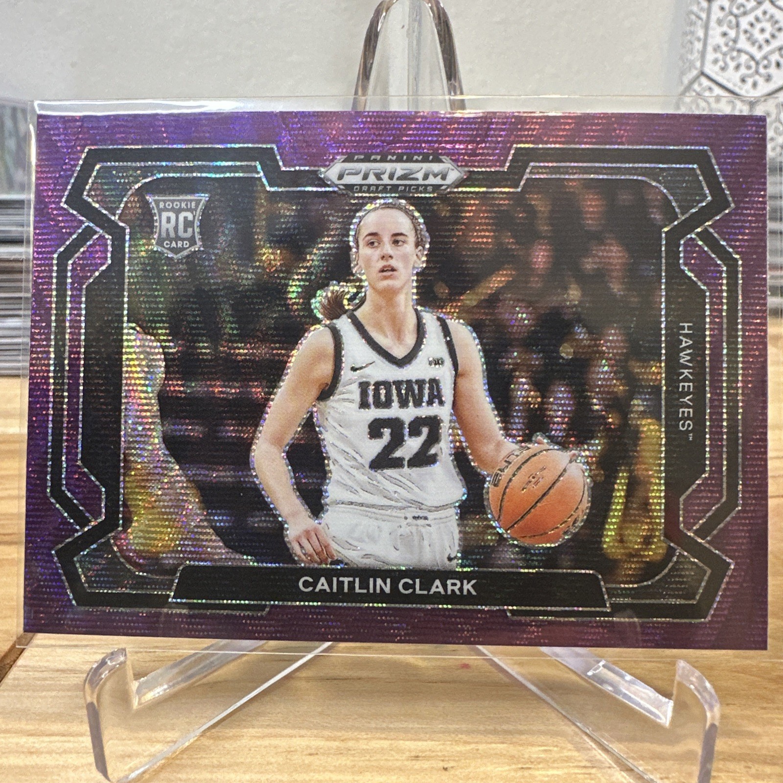 2024 Panini Prizm Draft Picks Caitlin Clark #57 Purple Wave Prizm Variations(RC)