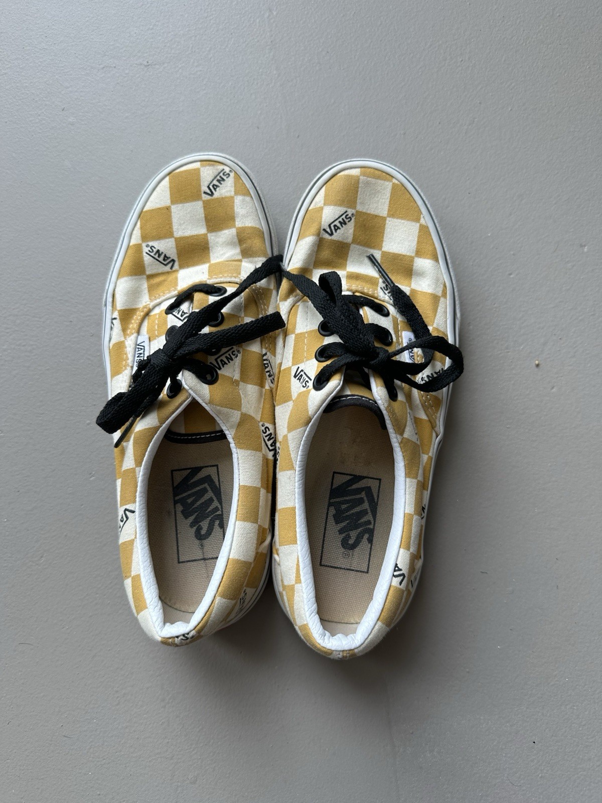 Vans Authentic Yellow Gingham Checkered Sneakers … - image 6