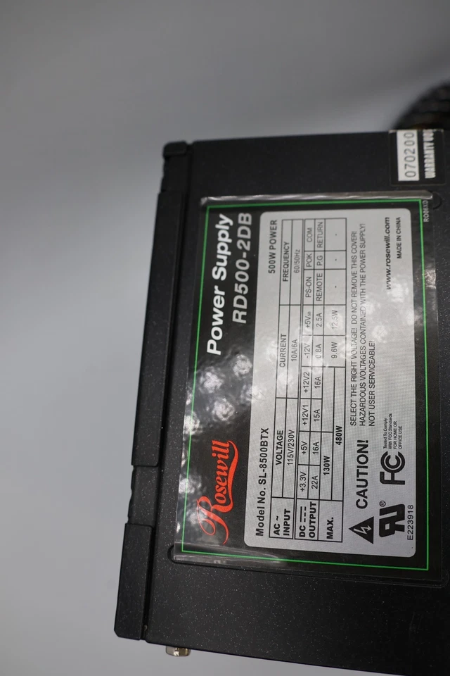 Rosewill RD500-2DB SL-8500BTX 480W Power Supply- Dut's Deals - Image 3 of 4