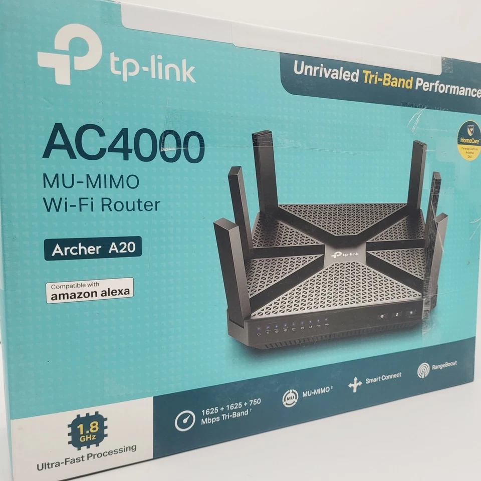 TP-Link Archer A20 AC4000 Smart Router – Tri-Band MU-MIMO, Gigabit, Alexa-Ready - Image 3 of 4