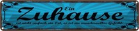 Blechschild 10X46 Cm Zuhause Ist Wundervolles GefüHl Spruch Zitat Deko Geschenk