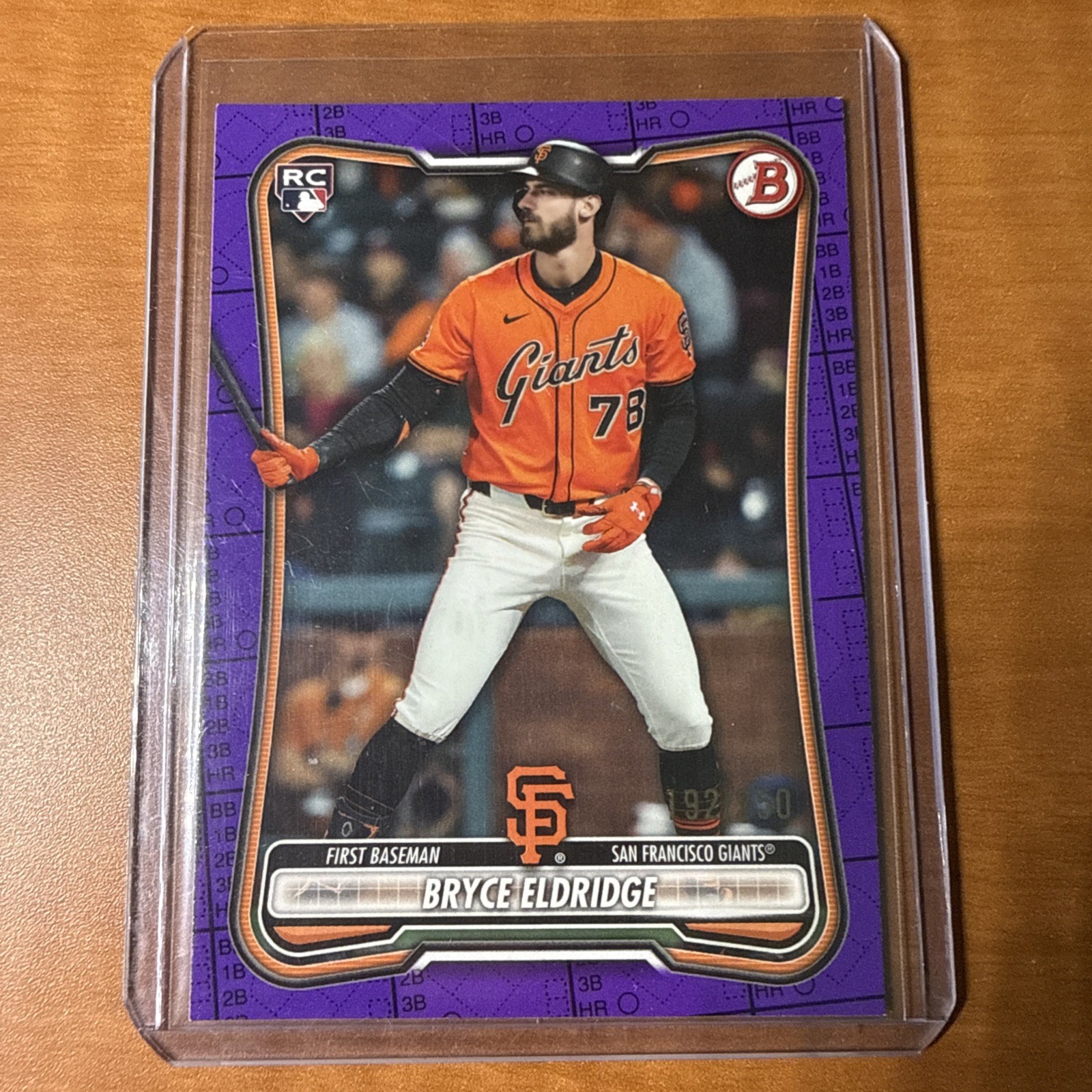 2026 Bowman Bryce Eldridge Purple Rookie Card RC /250 Giants