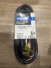  NEW Everbilt 6 ft. 4-Prong 30 Amp Dryer Cord