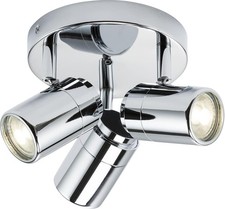 Image of Knightsbridge 230V IP44 GU10 Triple Spotlight - Chrome