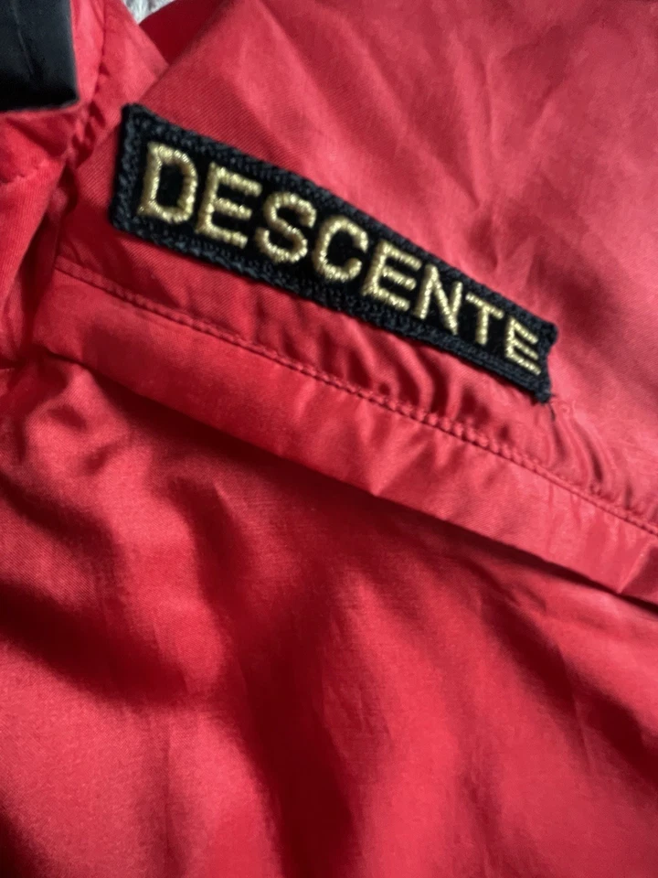 Vintage Descente Men's Red Wind Breaker Jacket Size Large EUC CY-4938ЕH - Image 2 of 4