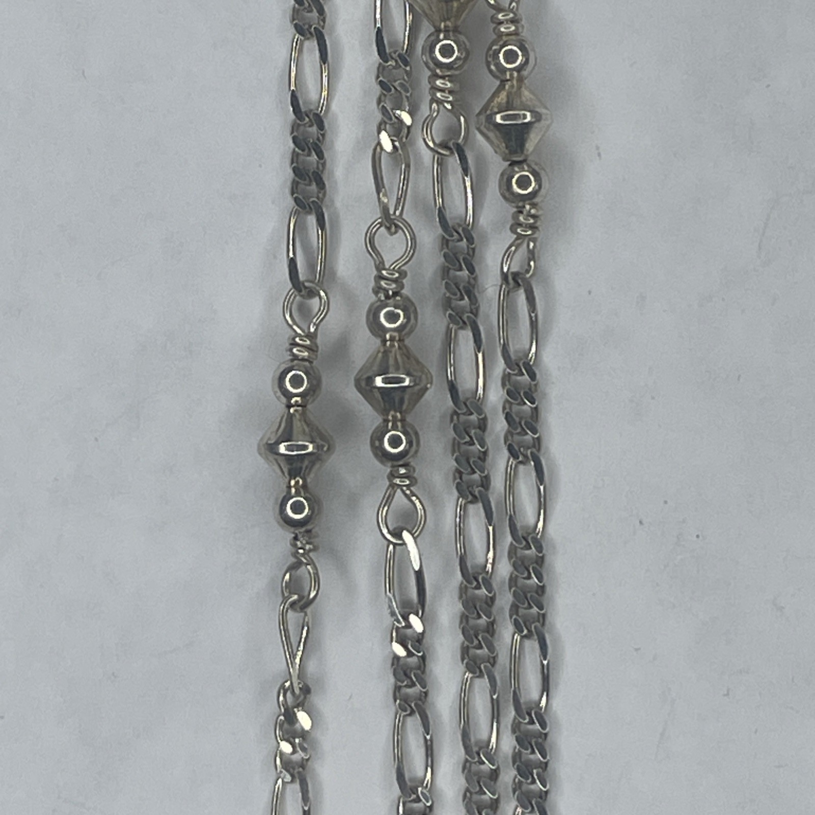 Solid Sterling 21” Figaro Artisan Made Carnelian … - image 4