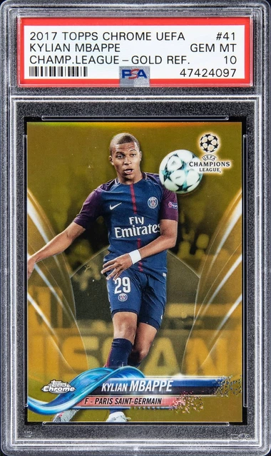 2017 topps chrome kylian mbappe gold refractor