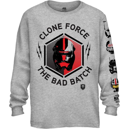 Star Wars The Bad Batch Helmets Adult Long Sleeve T-Shirt - Afbeelding 1 van 4