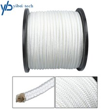 3/8 Inch Nylon Polyester Cord 250 Foot Spool Solid Braid Industrial Grade White
