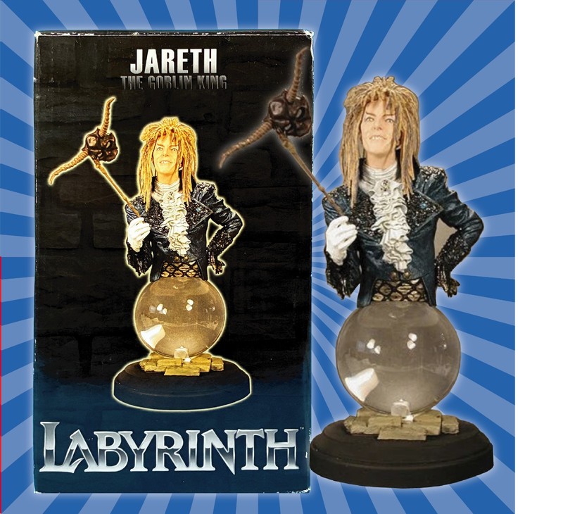 RARE LABYRINTH “JARETH” STATUE FEATURING “DAVID BOWIE” IN MINT COND ORIGINAL BOX