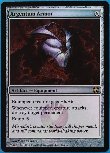 Argentum Armor FOIL Scars of Mirrodin NM Artifact Rare CARD (507917) ABUGames - Picture 1 of 2