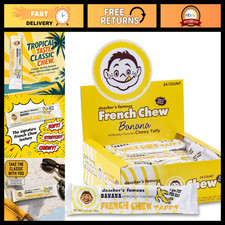 Soft & Chewy Banana Taffy Candy - Classic French Treat, 24 Pack, Made in USA