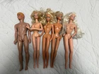 5 TLC BARBIE DOLL LOT - 4 BARBIES, 1 KEN - VINTAGE - FOR PARTS OR REPAIR!