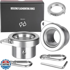 Bearing Steel Ball Flag Pole Rings, Tangle Free Aluminum Alloy Fl