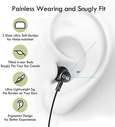 Extra Long Earbuds for TV & PC, with 12FT Spring Coiled Extension Cable, Volu... - Picture 5 of 8