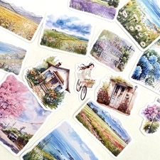 Summer in the Country Washi Paper Stickers Collage Junk Journal Scrapbooking