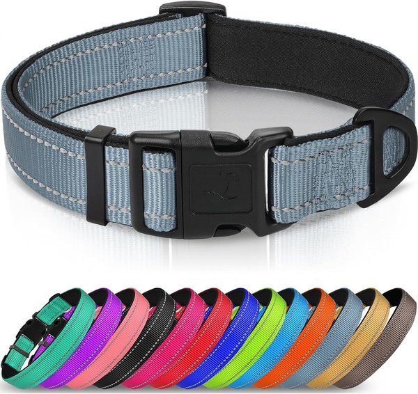 Hundehalsband Gepolstert Reflektierend Grau FüR Kleine Hunde 1 StüCk-image