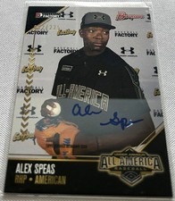 2015 Bowman Baseball Alex Speas Under Armour All America Baseball Autograph #d