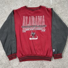 Vintage Alabama Crimson Tide Sweatshirt Mens Medium Red NCAA Football Logo 7