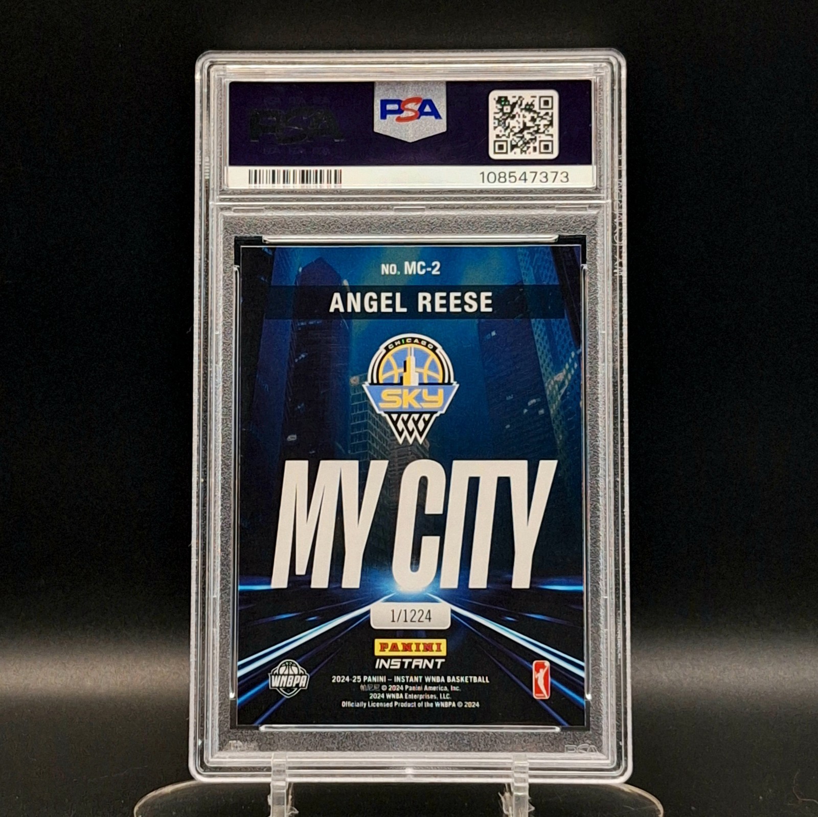 2024 Panini Instant WNBA Angel Reese (RC) PSA 10 My City #MC2 Chicago Sky view 3