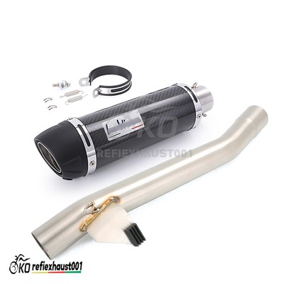 For Suzuki Bandit 600 GSF600 1995-2006 Mid Exhaust Pipe Carbon Muffler Silencer