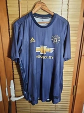 Adidas Soccer Jersey Manchester United Football Kit 2018/19 Men's XL Free Ship