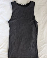 Joah Brown black modal tank top  minimalist soft Square neck solid capsule XS/S