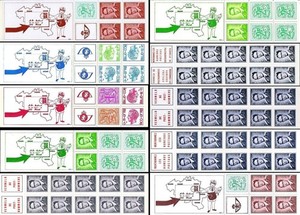 BELGIUM x10 MNH BOOKLETS w/KINGS (A-AL)