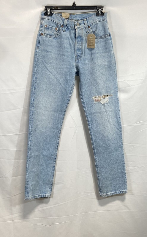 NWT Levi's Women's 501 150th Anniversary Light Wash Distressed Jeans 25x30