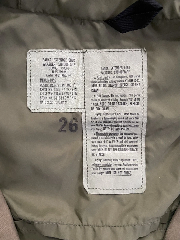 Parka Militar De Colección Para Hombre Grande Regular Camuflaje Parka Extendida Clima Frío Foto 4 de 4