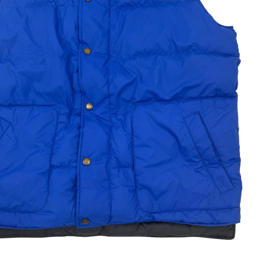 Lands’ End Mens Large 42-44 Puffer Vest Royal Blue Quilted Down Feather - Image 4 of 4