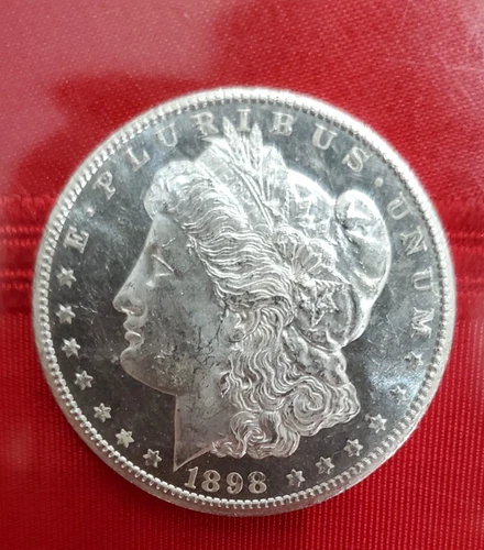 1898-O Morgan Silver Dollar Coin, Proof-Like, Flashy White PL Blazer