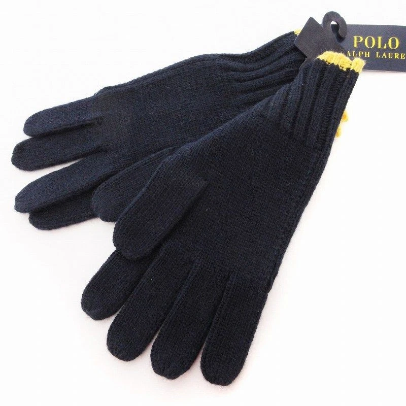 Guantes Polo Ralph Lauren Bear Azul Marino Acrílico Lana Talla Única Foto 2 de 4