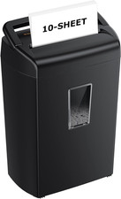 10-Sheet Cross Cut Paper Shredder, 5.5 Gal Home Office Heavy Duty Shredder for C