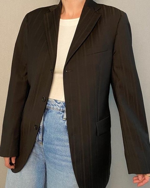 Women Paoloni Blazer Black Wool 38 / M / 46