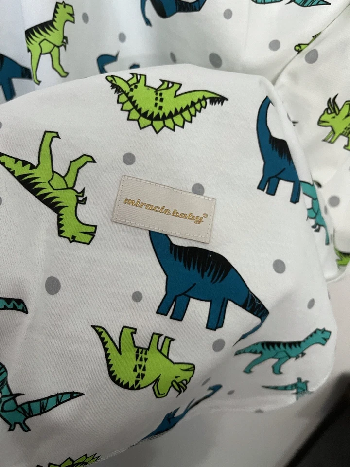 Miracle Baby динозавр одеяло пеленки хлопок эластичной соответствующий шляпа новый в упаковке 36 X 36 - Изображение 3 из 4