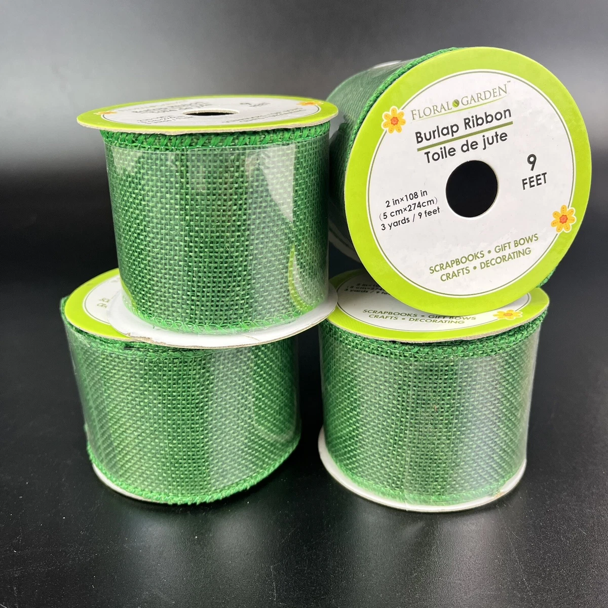 Green burlap roll sales