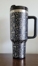 Halloween, ghosts, spiders, Boo Engraved 40oz Double Wall Insulated Tumbler with