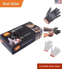 Disposable BBQ Gloves 50-Count - Food-Safe Nitrile with Heat-Resistant Liners