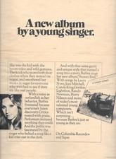 1971 Original Barbra Streisand "Stoney End"  Release Industry Promo Print Ad